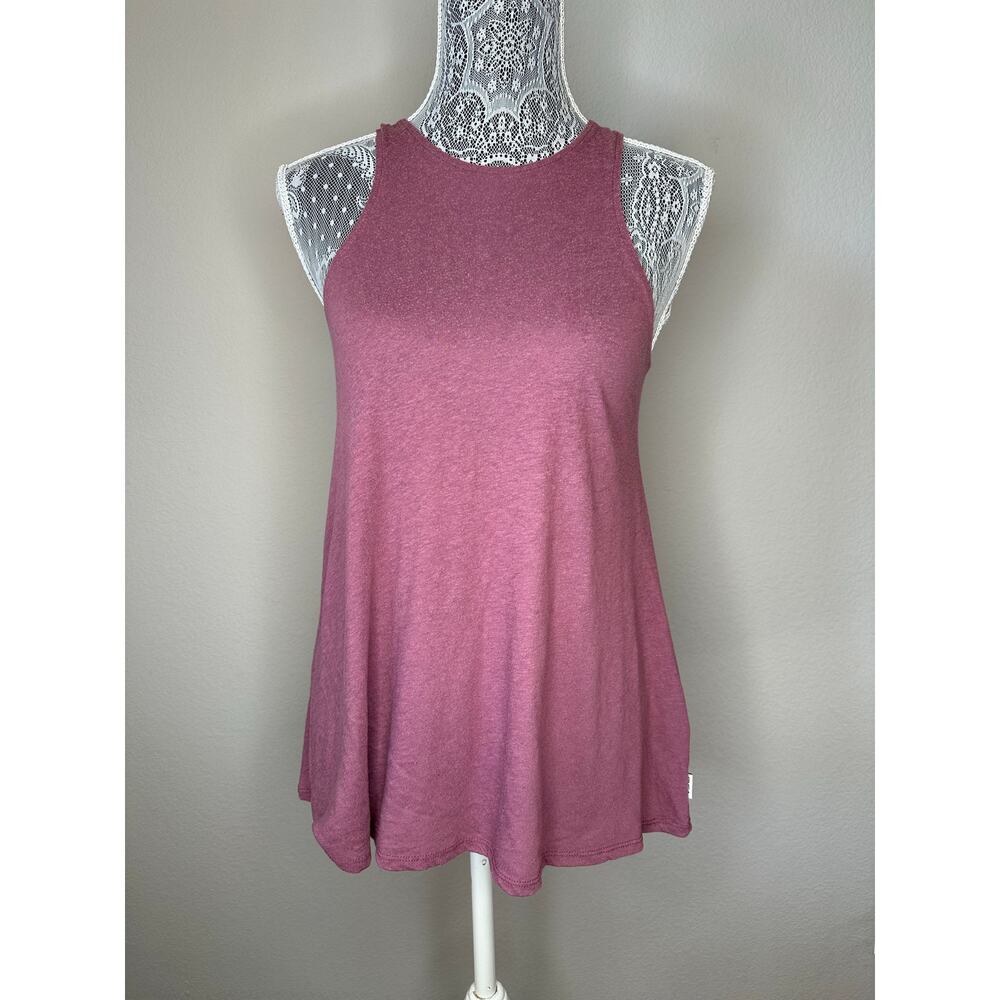 RVCA Mauve Plain High Neck Skater Swing Tunic Tank Top Shirt Womens Size XS